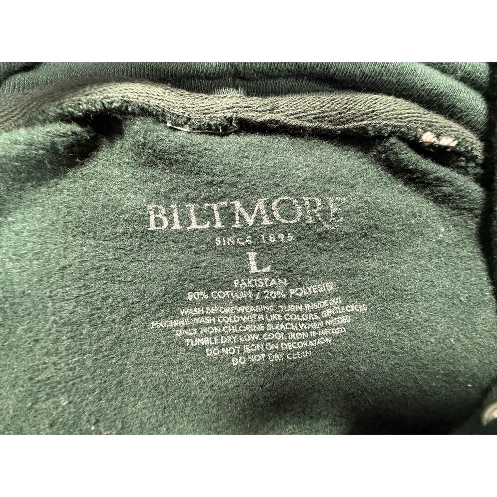 BILTMORE Christmas Hoodie Green Adult Size LARGE Tree Ornaments - Picture 8 of 9